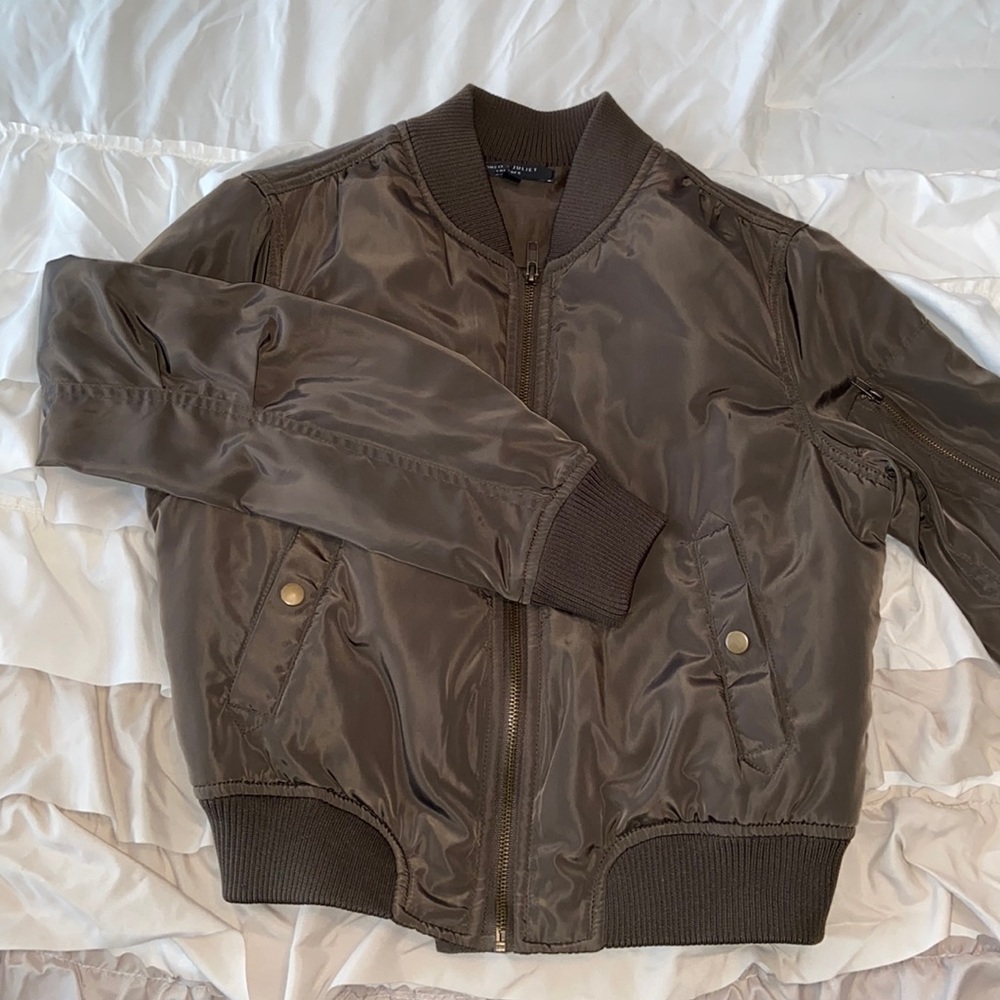 Olive bomber jacket